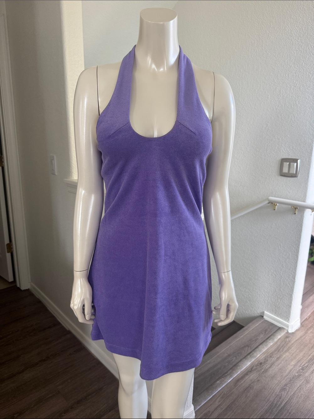 Fabletics Purple Women's Swim Coverup Terry cloth
